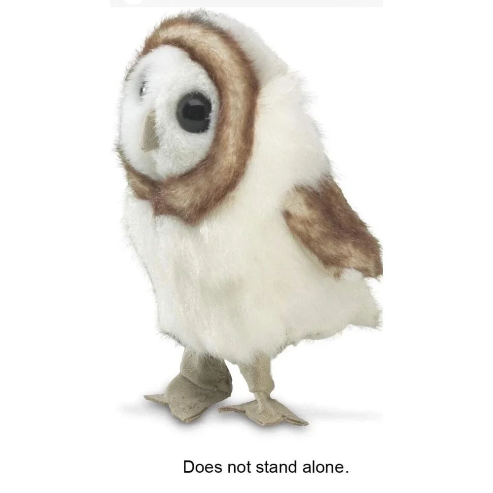 Vintage Folkmanis 2003 Mini Barn‎ Owl Finger Puppet 4.5 Inches Excellent Age 3+